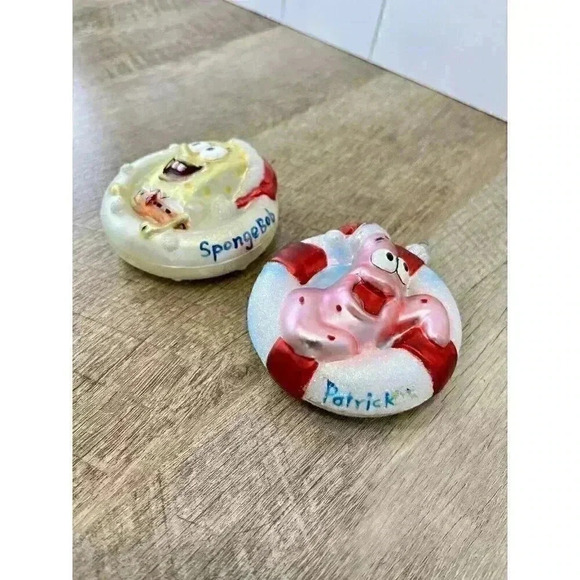 Spongebob Squarepants & Patrick Kurt Adler 2003 Glass Christmas Ornament Vtg Y2K - Picture 4 of 9